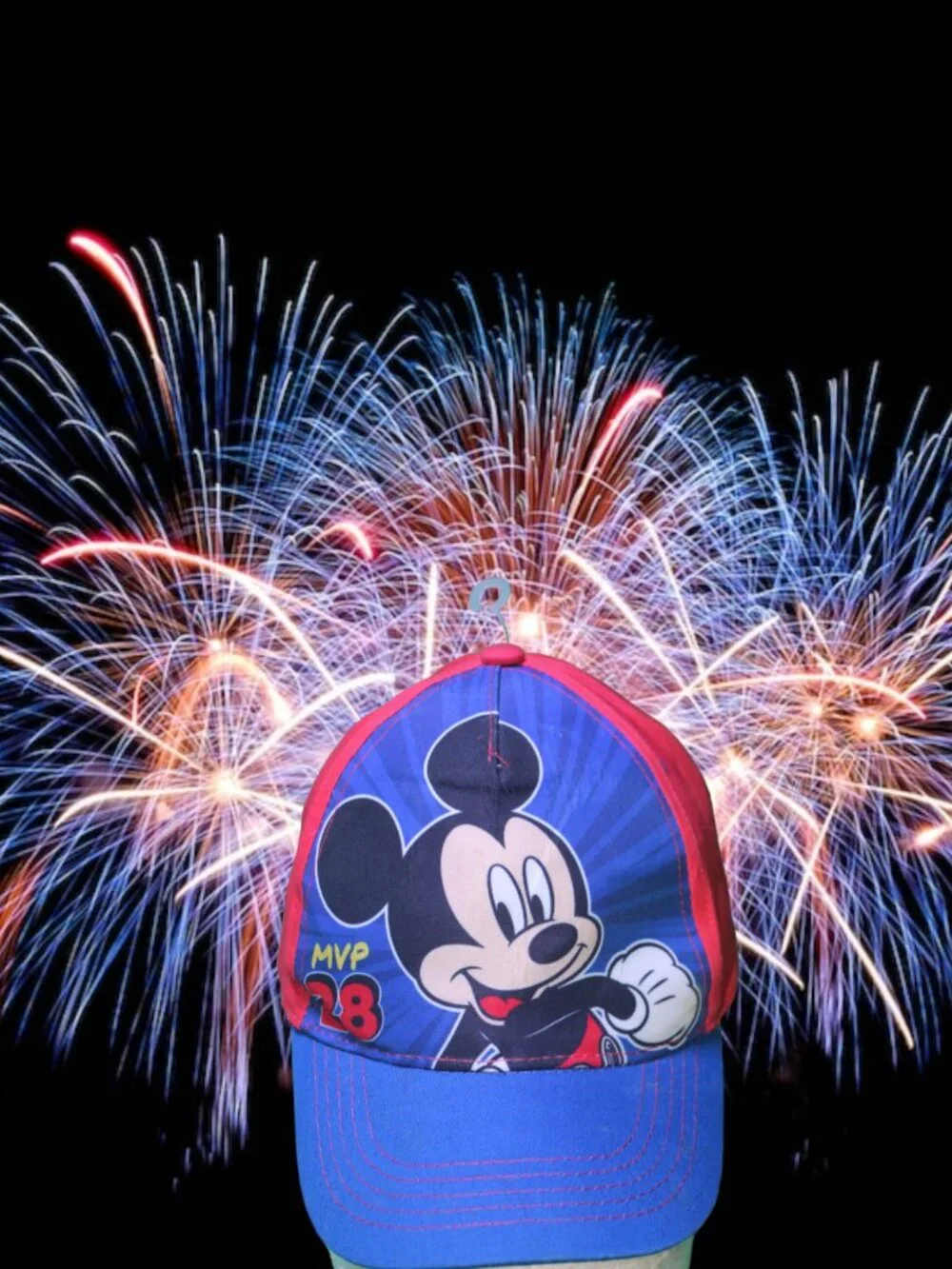 Disney Youth Kids Mickey Mouse MVP 28 Baseball Cap Hat Red and Blue Adjustable